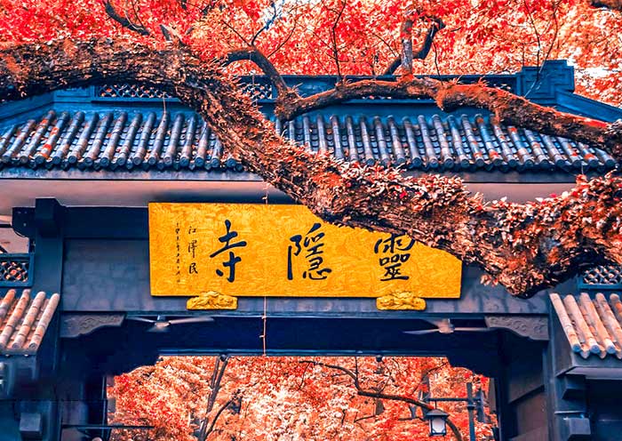 杭州靈隐寺美不(bù)勝收的(de)秋景 杭州靈隐寺美不(bù)勝收的(de)秋景