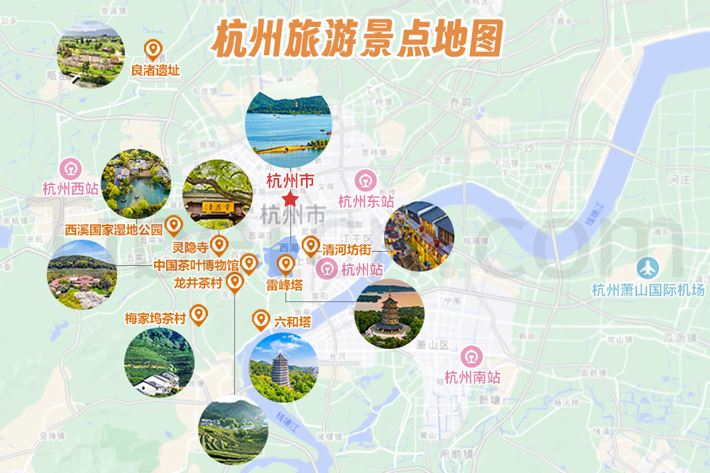 杭州地(dì / de)圖-杭州旅遊景點地(dì / de)圖 杭州地(dì / de)圖-杭州旅遊景點地(dì / de)圖