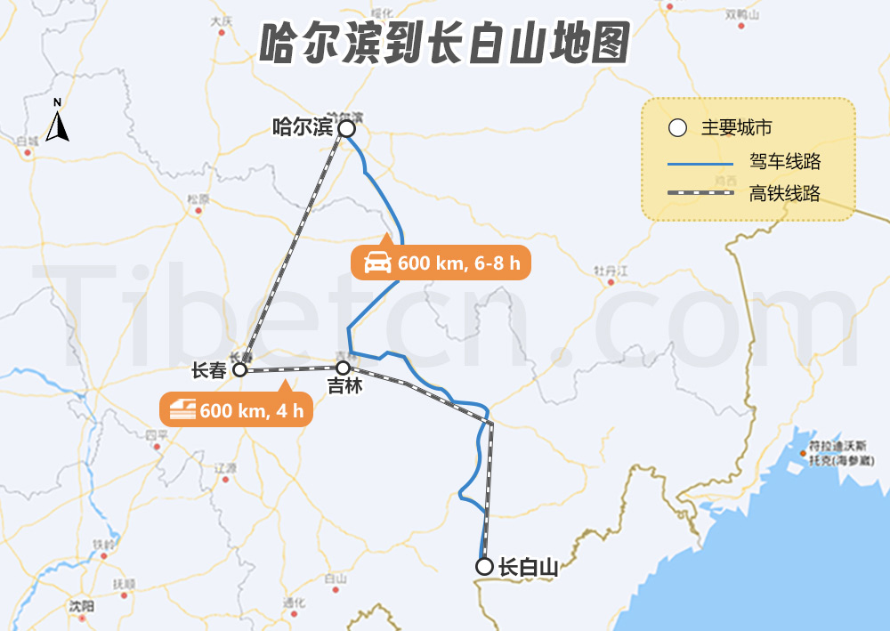 哈爾濱到(dào)長白山交通地(dì / de)圖 哈爾濱到(dào)長白山交通地(dì / de)圖