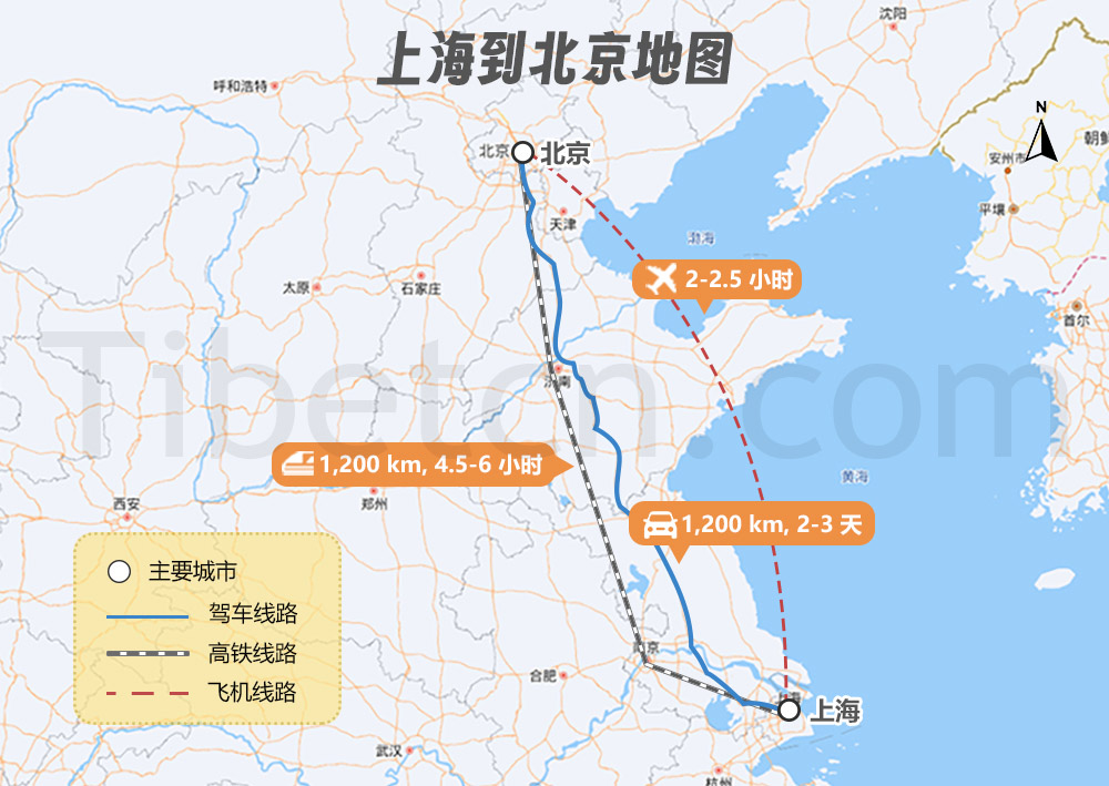 上(shàng)海到(dào)北京地(dì / de)圖 上(shàng)海到(dào)北京地(dì / de)圖