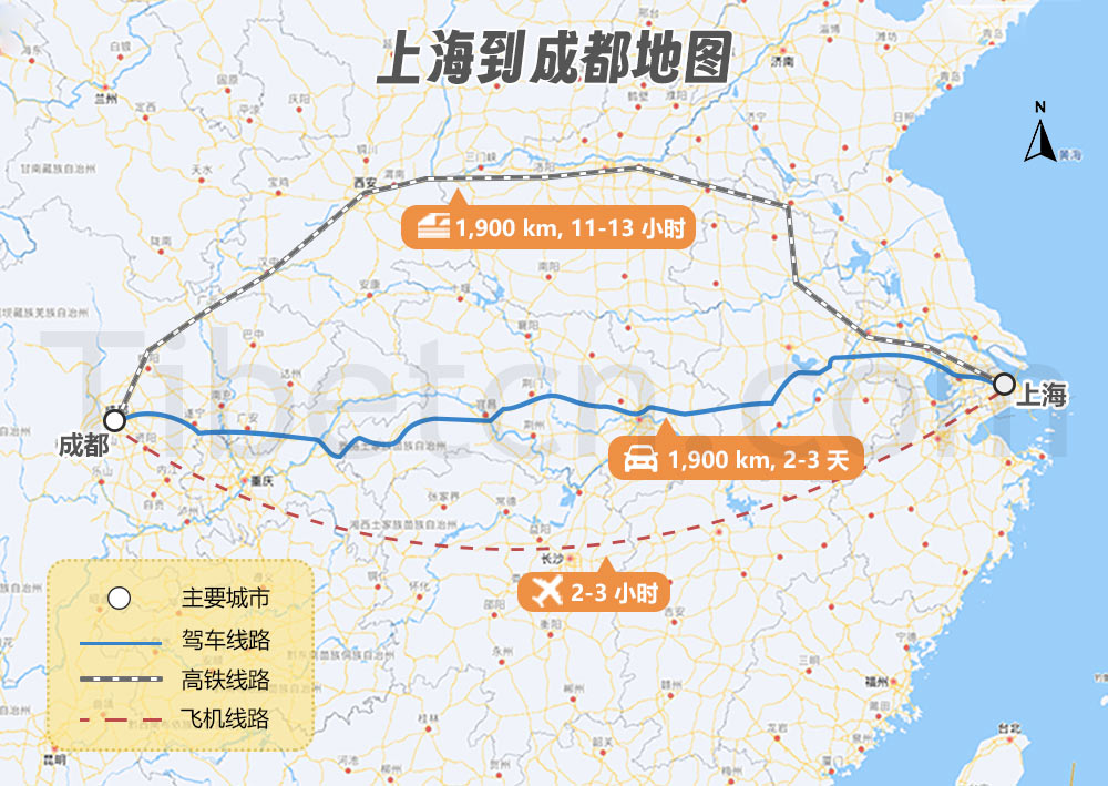 上(shàng)海到(dào)成都地(dì / de)圖 上(shàng)海到(dào)成都地(dì / de)圖
