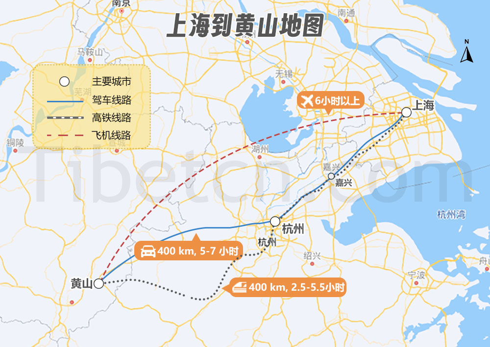 上(shàng)海到(dào)黃山交通地(dì / de)圖 上(shàng)海到(dào)黃山交通地(dì / de)圖