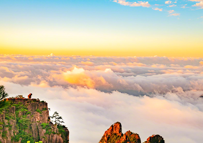 黃山猴子(zǐ)觀海 黃山猴子(zǐ)觀海