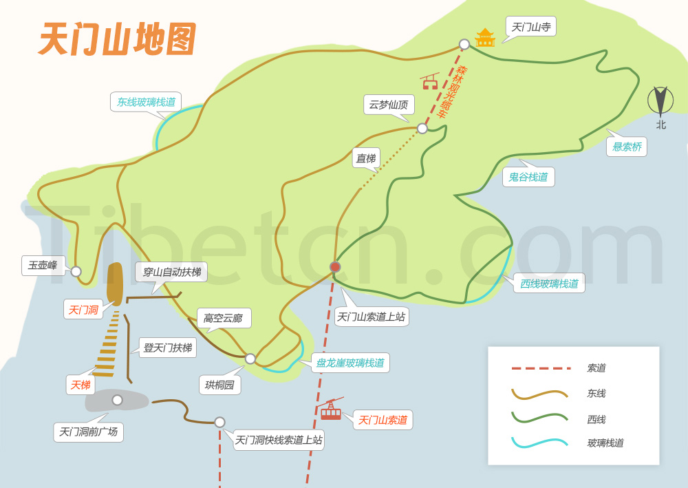 天門山地(dì / de)圖 天門山地(dì / de)圖